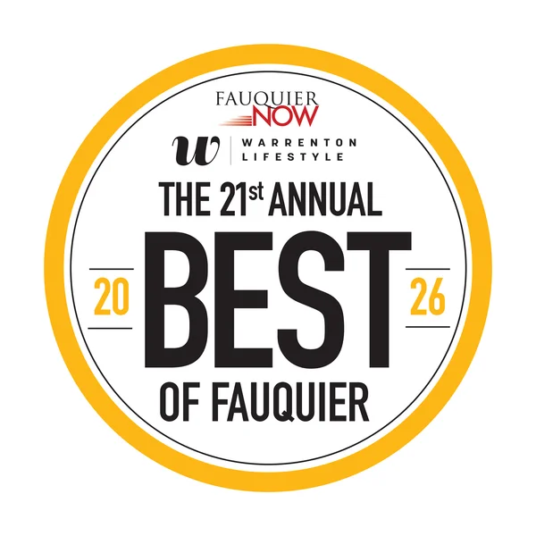 21st Annual Best of Fauquier 2026 Award from Fauquier Now and Warrenton Lifestyle